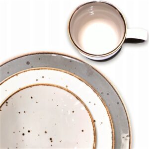 Alumina MIX 8 serwis KOMPLET TALERZY 6 osób porcelana zestaw obiadowy